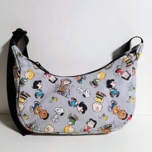Custom Peanuts Snoopy Small Crescent Bag Grey